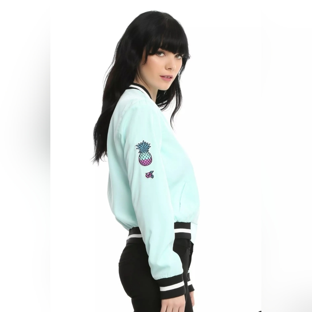 Disney Lilo & Stitch Patched Girls Satin Souvenir Jacket💙🤍 - Picture 6 of 16